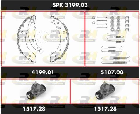 Roadhouse SPK 3199.03 - Bremžu loku komplekts adetalas.lv