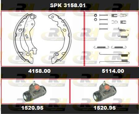 Roadhouse SPK 3158.01 - Bremžu loku komplekts adetalas.lv