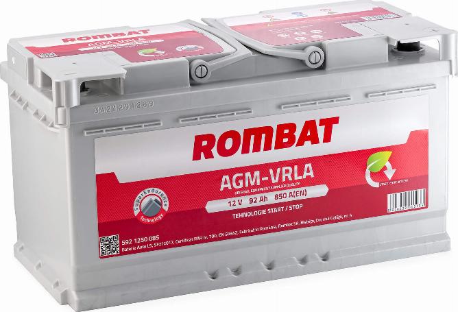 ROMBAT 592 1250 085 - Startera akumulatoru baterija adetalas.lv