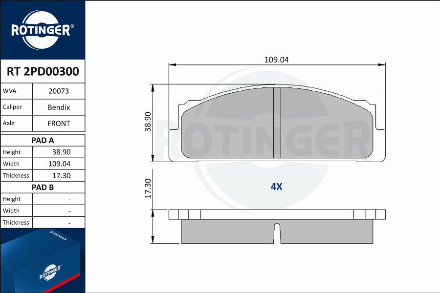 Rotinger RT 2PD00300 - Bremžu uzliku kompl., Disku bremzes adetalas.lv