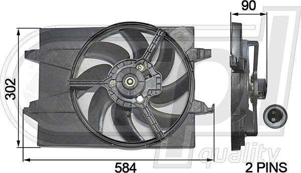 RPLQuality APELFD5019 - Ventilators, Motora dzesēšanas sistēma adetalas.lv