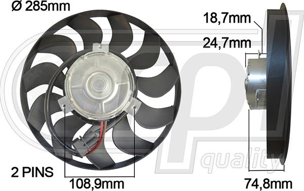 RPLQuality APELVW5043 - Ventilators, Motora dzesēšanas sistēma adetalas.lv