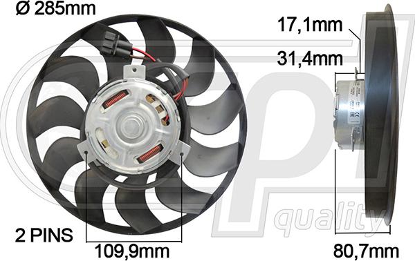 RPLQuality APELVW5050 - Ventilators, Motora dzesēšanas sistēma adetalas.lv