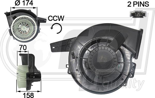 RPLQuality APVTAU5006 - Elektromotors, Salona ventilācija adetalas.lv