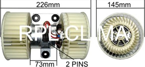 RPLQuality APVTBW0008 - Elektromotors, Salona ventilācija adetalas.lv