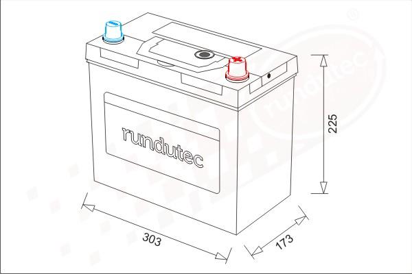 RUTEC RNU090RCNBL - Startera akumulatoru baterija adetalas.lv