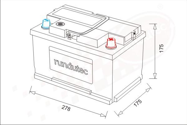 RUTEC RNU070RKN - Startera akumulatoru baterija adetalas.lv