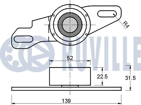 Ruville 540663 - Spriegotājrullītis, Gāzu sadales mehānisma piedziņas siksna adetalas.lv