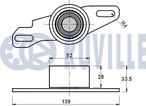 Ruville 540093 - Spriegotājrullītis, Gāzu sadales mehānisma piedziņas siksna adetalas.lv