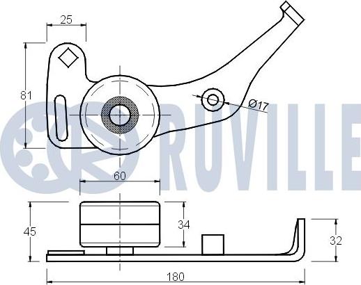 Ruville 540230 - Spriegotājrullītis, Gāzu sadales mehānisma piedziņas siksna adetalas.lv