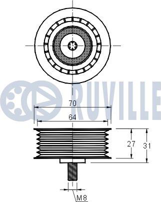 Ruville 541802 - Parazīt / Vadrullītis, Ķīļrievu siksna adetalas.lv