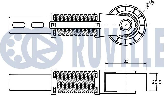 Ruville 541379 - Siksnas spriegotājs, Ķīļsiksna adetalas.lv