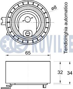 Ruville 541758 - Spriegotājrullītis, Gāzu sadales mehānisma piedziņas siksna adetalas.lv