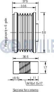 Ruville 542092 - Piedziņas skriemelis, Ģenerators adetalas.lv