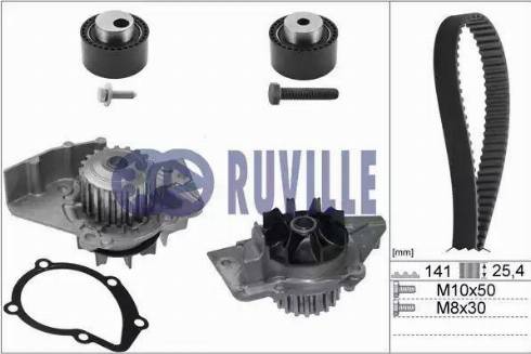 Ruville 55921711 - Ūdenssūknis + Zobsiksnas komplekts adetalas.lv