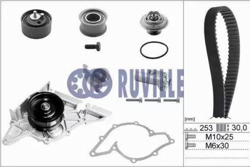 Ruville 55490712 - Ūdenssūknis + Zobsiksnas komplekts adetalas.lv