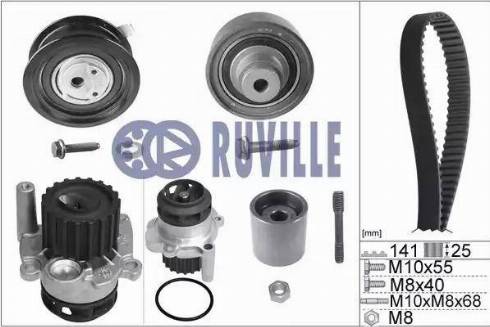 Ruville 55491733 - Ūdenssūknis + Zobsiksnas komplekts adetalas.lv