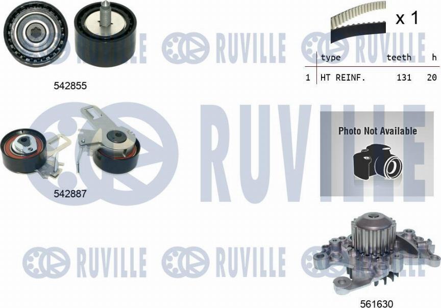 Ruville 5504971 - Ūdenssūknis + Zobsiksnas komplekts adetalas.lv