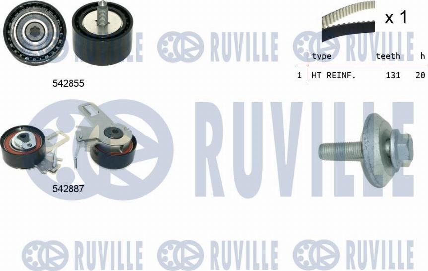 Ruville 550497 - Zobsiksnas komplekts adetalas.lv