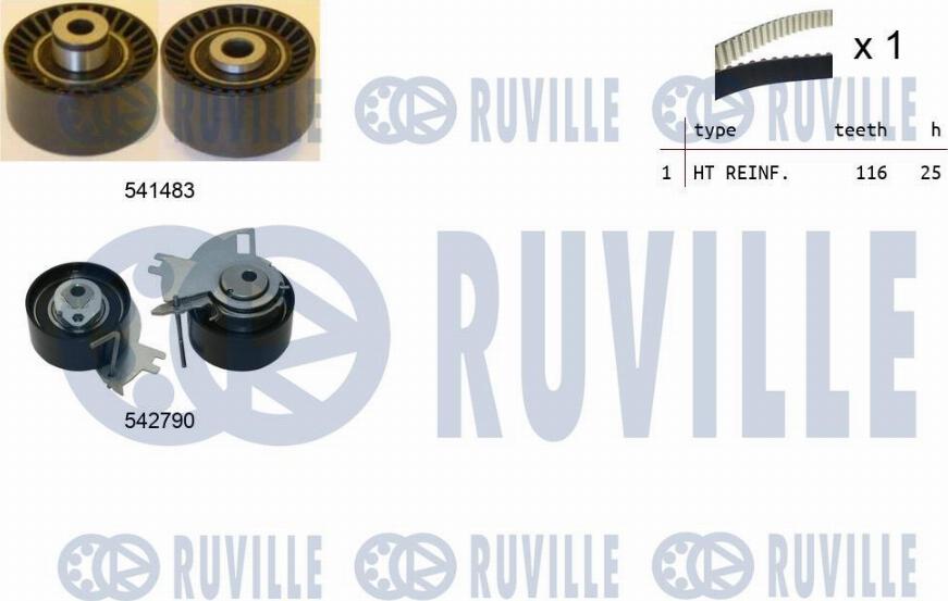 Ruville 550427 - Zobsiksnas komplekts adetalas.lv