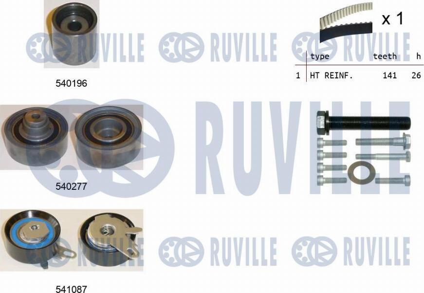 Ruville 550504 - Zobsiksnas komplekts adetalas.lv