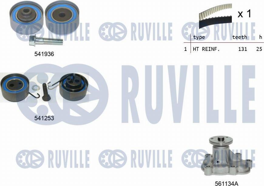 Ruville 5500632 - Ūdenssūknis + Zobsiksnas komplekts adetalas.lv