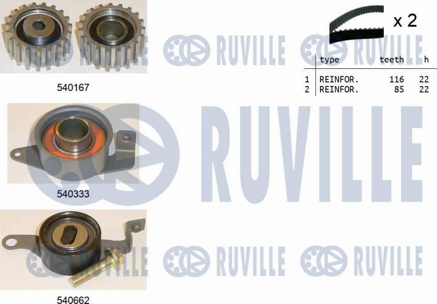 Ruville 550011 - Zobsiksnas komplekts adetalas.lv