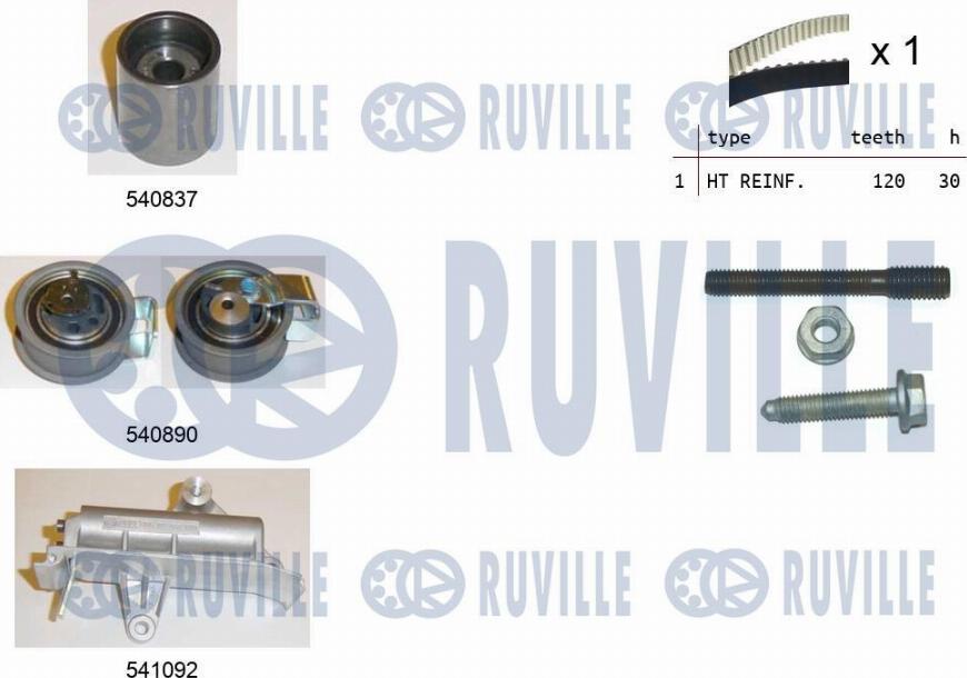 Ruville 550138 - Zobsiksnas komplekts adetalas.lv