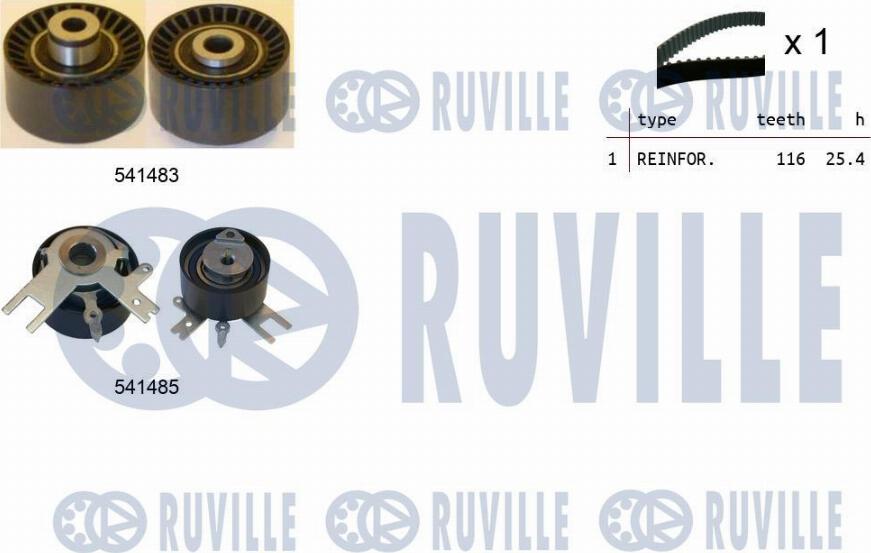 Ruville 550125 - Zobsiksnas komplekts adetalas.lv