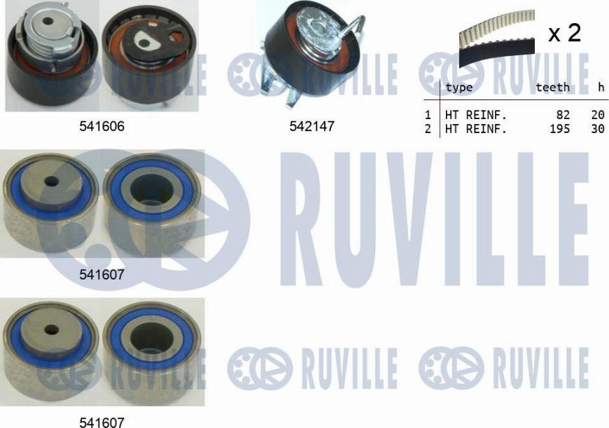 Ruville 550398 - Zobsiksnas komplekts adetalas.lv