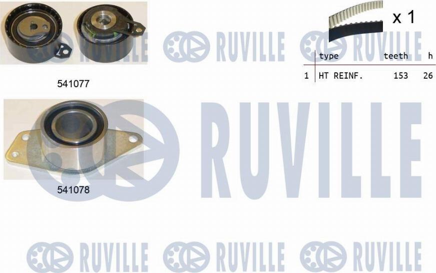 Ruville 550347 - Zobsiksnas komplekts adetalas.lv