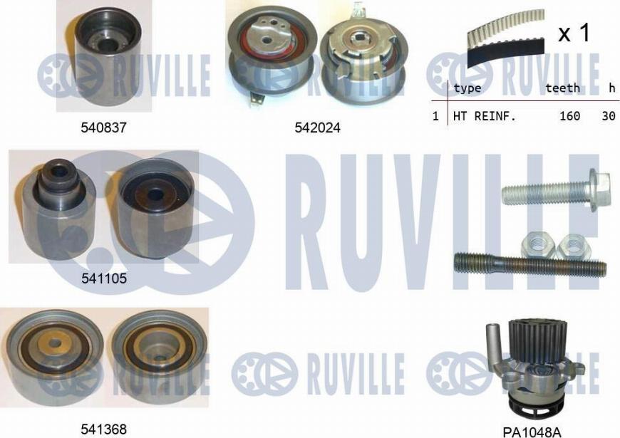 Ruville 5503051 - Ūdenssūknis + Zobsiksnas komplekts adetalas.lv