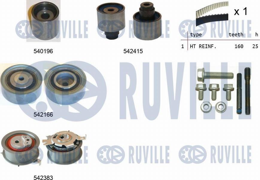 Ruville 550335 - Zobsiksnas komplekts adetalas.lv