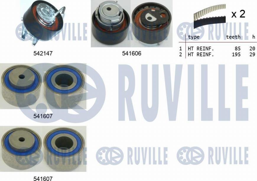 Ruville 550322 - Zobsiksnas komplekts adetalas.lv