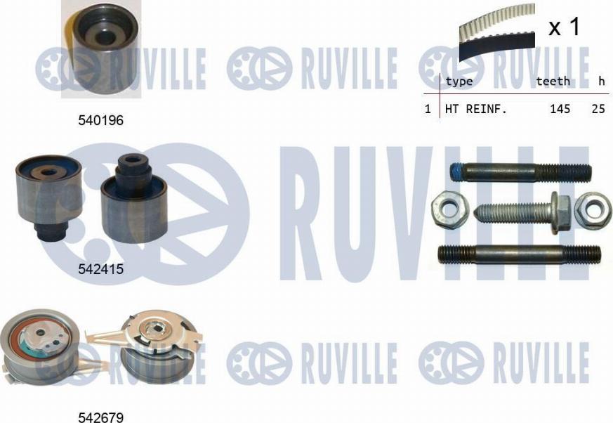 Ruville 550376 - Zobsiksnas komplekts adetalas.lv