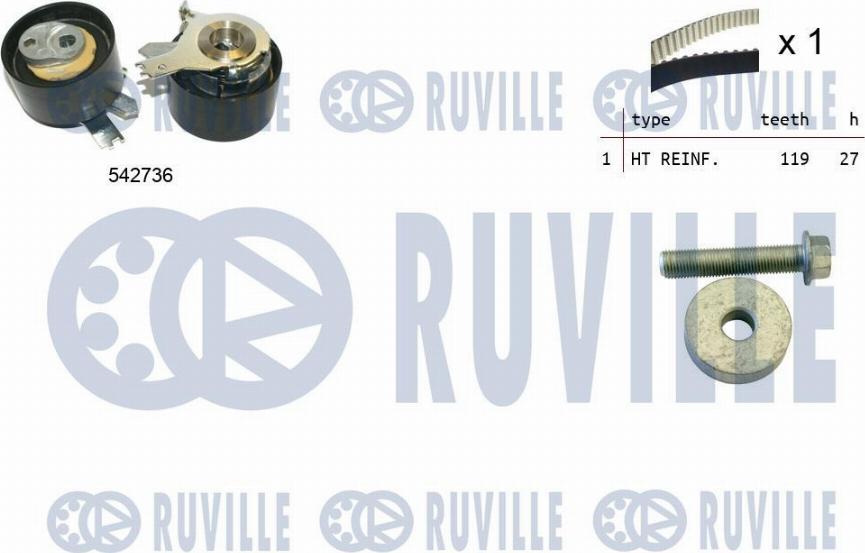 Ruville 550501 - Zobsiksnas komplekts adetalas.lv