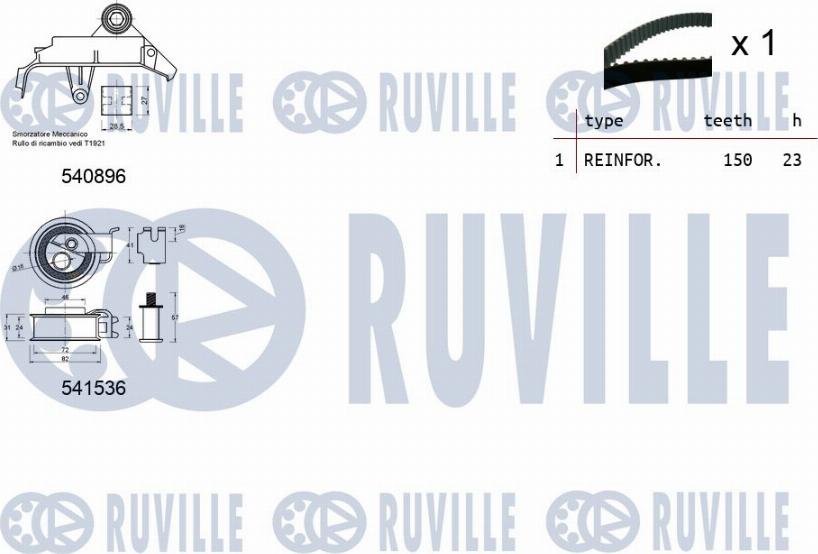 Ruville 550251 - Zobsiksnas komplekts adetalas.lv