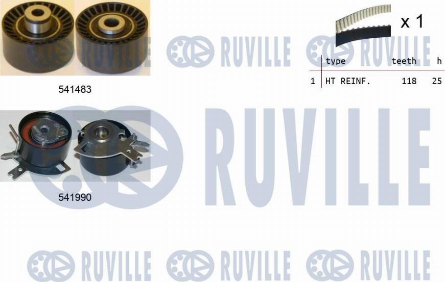 Ruville 550280 - Zobsiksnas komplekts adetalas.lv