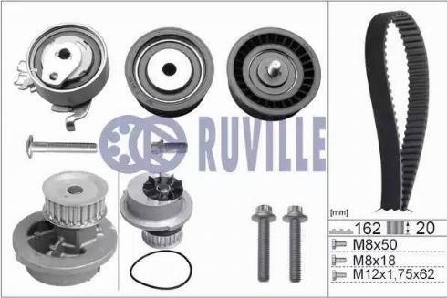 Ruville 55327731 - Ūdenssūknis + Zobsiksnas komplekts adetalas.lv