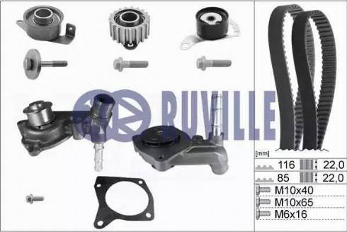 Ruville 55214713 - Ūdenssūknis + Zobsiksnas komplekts adetalas.lv