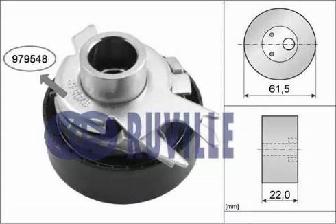 Ruville 55719 - Spriegotājrullītis, Gāzu sadales mehānisma piedziņas siksna adetalas.lv