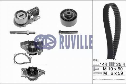 Ruville 56623701 - Ūdenssūknis + Zobsiksnas komplekts adetalas.lv