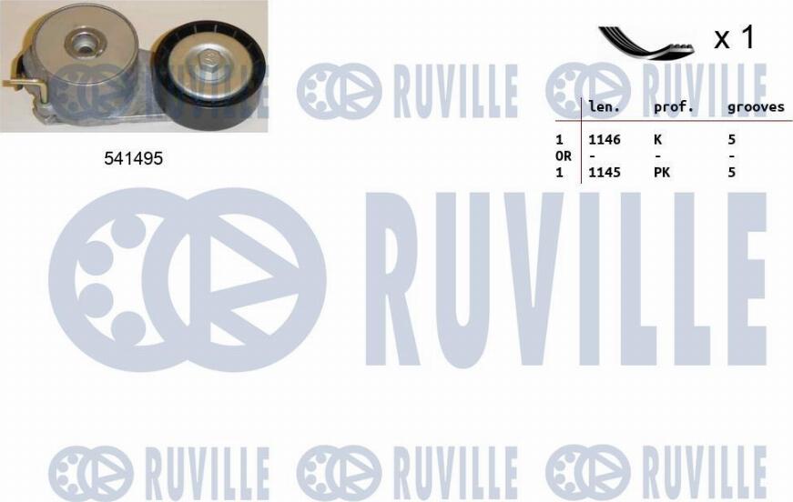 Ruville 570096 - Ķīļrievu siksnu komplekts adetalas.lv