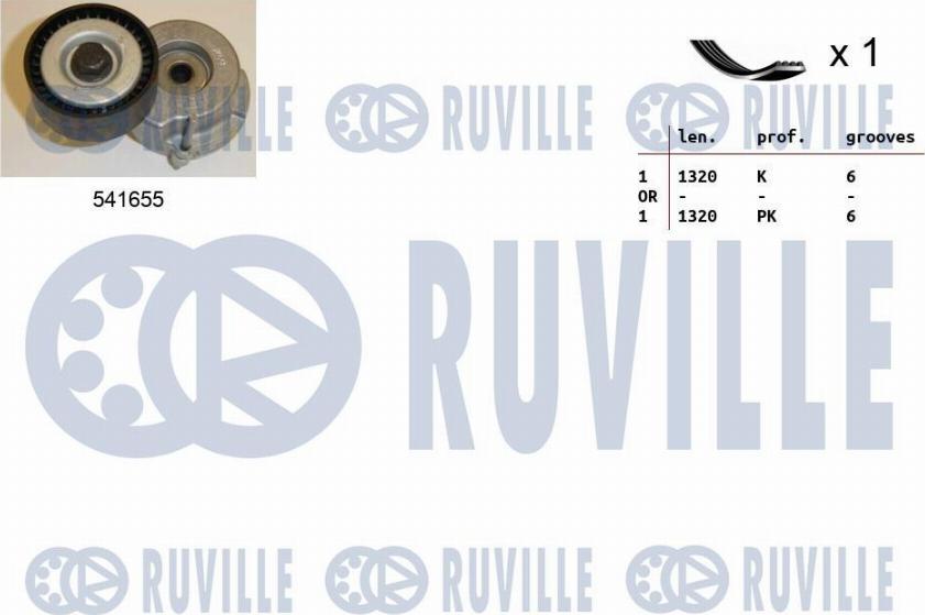 Ruville 570079 - Ķīļrievu siksnu komplekts adetalas.lv