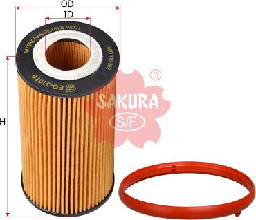 SAKURA Automotive EO-31070 - Eļļas filtrs adetalas.lv