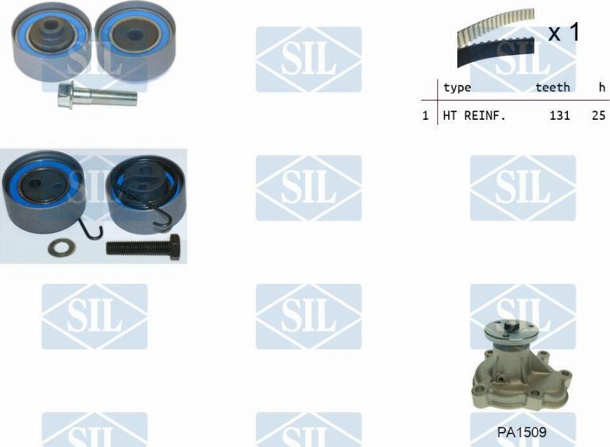 Saleri SIL K2PA1509 - Ūdenssūknis + Zobsiksnas komplekts adetalas.lv