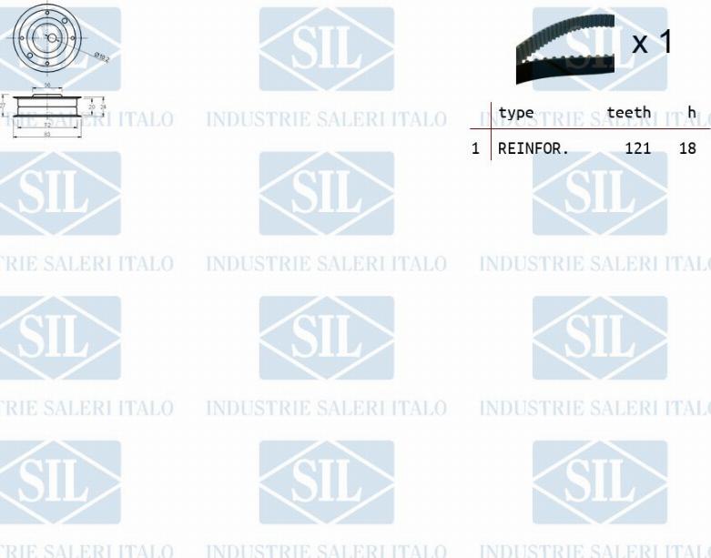 Saleri SIL TK1095 - Zobsiksnas komplekts adetalas.lv