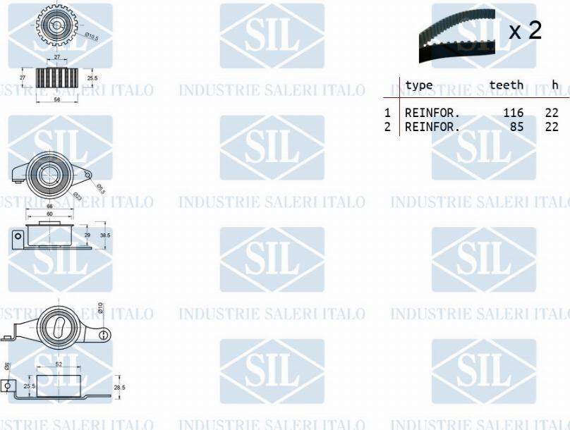 Saleri SIL TK1011 - Zobsiksnas komplekts adetalas.lv