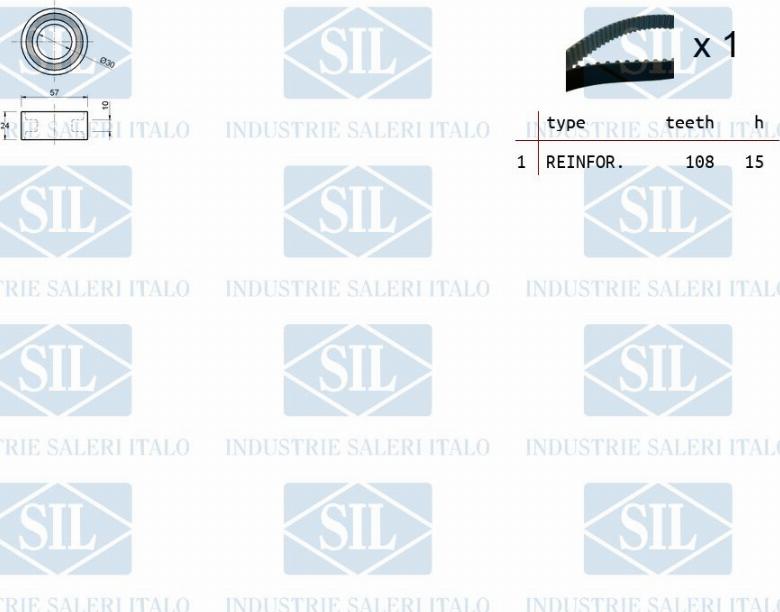 Saleri SIL TK1024 - Zobsiksnas komplekts adetalas.lv