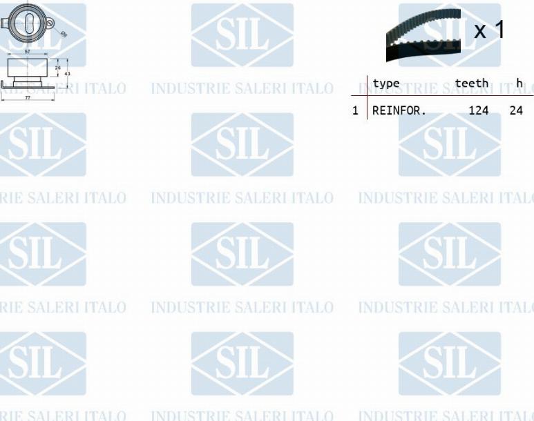 Saleri SIL TK1079 - Zobsiksnas komplekts adetalas.lv